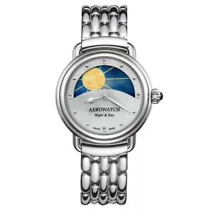 Aerowatch Night & Day Quartz A 44960 Aa11 M, Pearl, Diamonds, Sapphire Glass - Picture 1 of 4