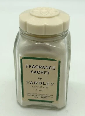 Vintage Yardley Of London Scented Sachet Powder New In Glass Jar 1 Oz Flaw - Image 1 of 4