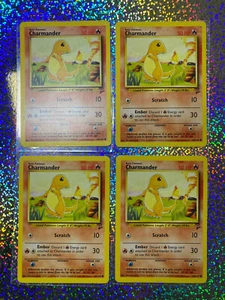 2000 Pokemon TCG Base Set 2 Regular Non-Holo 69/130 Charmander (x4) - Picture 1 of 16