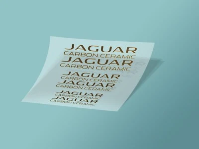 6pcs Jaguar Carbon Ceramic Caliper Decal Stickers, Die-Cut Vinyl Decal Sticker - Image 1 of 2
