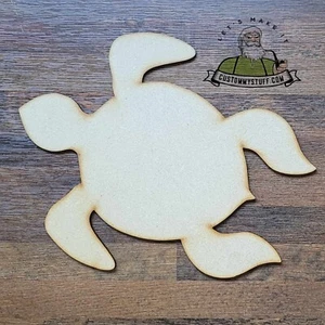 Wooden Large Turtle Craft Shape 10-60cm MDF 3mm 6mm Embellishment Decoration - Picture 1 of 8