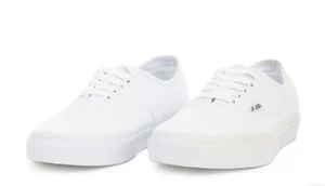 VANS Authentic Women Men Fashion Shoes True White Canvas Sneakers - Picture 1 of 8