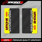 SHOWA UPPER FORK DECALS MOTOCROSS GRAPHICS MX PROCIRCUIT CARBON YELLOW RED