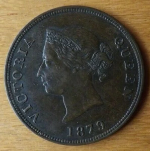 Cyprus British Victorian Half 1/2 Piastre Coin 1879 EF Grade Scarce...... - Picture 1 of 2