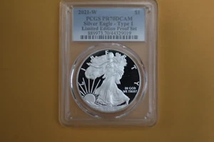 2021-W SILVER EAGLE PROOF PCGS PR70 LIMITED EDITION SET - Picture 1 of 4