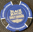BLACK MAGIC HD ~ NORTH DAKOTA (Blue/Black) ~Harley Davidson Poker Chip (CLOSED)