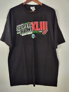 2009 NFL Camiseta Tampa Bay/Arizona Cardinals Super Bowl XLIII Camiseta Negra - Imagen 1 de 6