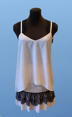 BCBG Rosa Lunares Encaje Falda Conjunto Vestido de Fiesta Talla 8 ¡NUEVO CON ETIQUETAS! Foto 1 de 4