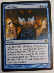 Magic The Gathering Time Stop 10th Edition Core Set Rare #117 LP/NM - Picture 1 of 2