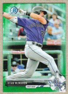 RYAN MCMAHON - 2017 BOWMAN CHROME PROSPECTS MINI GREEN REFRACTOR RC /99
