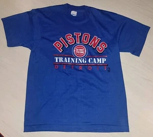 Rare VTG Salem Detroit Pistons Bad Boys 1980's T Shirt L 50/50 Training Camp - Picture 1 of 3