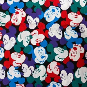Vintage Disney Mickey Mouse Canvas Fabric 1.5 sq yd 60x32 inches - Picture 1 of 1