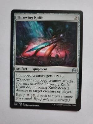 MTG Magic The Gathering Card Throwing Knife Artifact Equipment Magic Origins  - Image 1 of 2