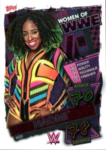 Tarjeta insertada de lámina de lucha libre Topps Slam Attax 2021 mujeres de la WWE #W20 Naomi - Imagen 1 de 1