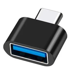 Adaptador OTG Convertidor de USB a Tipo C H/M On The Go para PC Smartphone Negro - Imagen 1 de 6