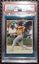PSA 7 2002 Bowman Draft Picks & Prospects Gold #BDP156 Miguel Cabrera SP Rare 