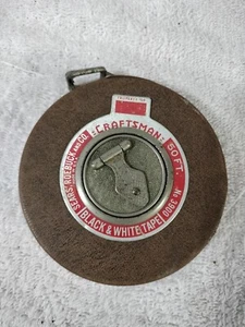 Vintage Craftsman Sears Roebuck 3900 50ft Black & White Tape Measure USA Made - Picture 1 of 5