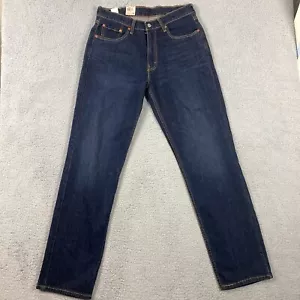 Levis 550 Jeans Mens 33x34 (Fits 32x33) Blue Denim Dark Wash Stretch Relaxed Fit - Picture 1 of 16