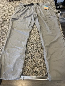 New Men’s Columbia Gray Mountaindale Cargo Pant Size XL Inseam 32 Omni Shade - Picture 1 of 5