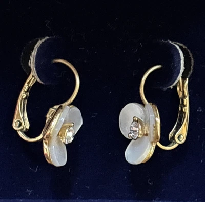 Lindos pendientes perforados Kate Spade New York Disco Pansy espalda con palanca delicados preppy Foto 1 de 4