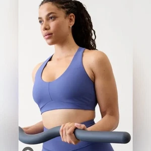 Athleta Interval Plunge Train Sports Bra A-C | Dusk Small #599799 NEW - Picture 1 of 2