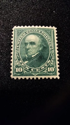 U.S. Stamps Scott #273, M/XF/NH, Dark Green, 10 Cent, Webster, Perf 12, 1895 WMK - Image 1 of 2
