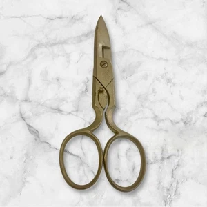 Vintage The Monarch KUT-EZY Buttonhole Scissors w Depth Adjuster - Picture 1 of 8