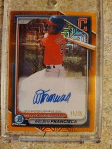 2024 Bowman - Autographs Welbyn Francisca #BMA-WF Orange Refractor /25 (AU, RC) - Bild 1 von 3