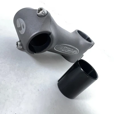 Vintage Icon Graphite Series Stem 26.0mm Clamp 90mm Reach 1 1/8" with 1" Adapter - Image 1 of 4