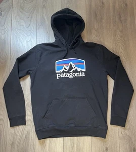 Men’s Patagonia Fitz Roy Horizons Uprisal Hoody Large Black Logo 39583 Hoodie - Picture 1 of 10