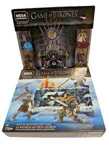 2 Mega Construx Game Thrones-Battle Wall-Iron Throne-Cersei Daenerys Jon Walker - Picture 1 of 5