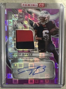 Javon Baker RPA #’d 5/30 2024 Spectra Neon Pink Auto Patch Redeemed Patriots RC - Picture 1 of 2