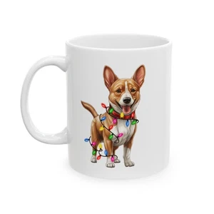 Basenji Ceramic Mug, Unique Dog Lover Gift, Animal Print Coffee Cup, Pet Owner - Picture 1 of 5