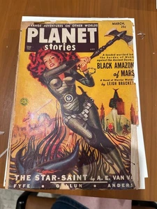Planet Stories Mar – Leigh Brackett “Black Amazon of Mars” (Vintage) - Bild 1 von 12