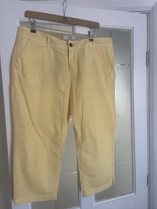 Fat Face Farnham Crop Yellow Trousers. Size 16 - Picture 1 of 9