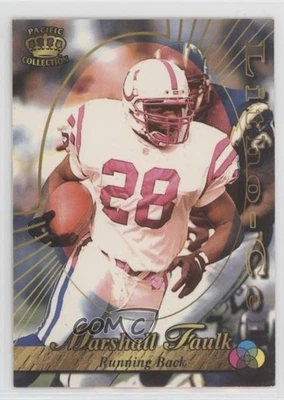 1996 Pacific Litho-Cel Marshall Faulk #Litho-46 HOF - Image 1 of 2