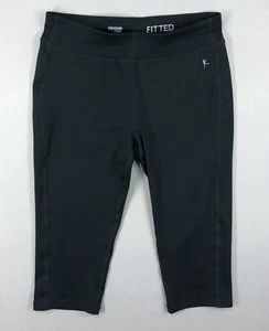 Danskin Now Leggings Donna Medium 8-10 Nero Pull On Capri Fitted Allenamento Yoga - Foto 1 di 11