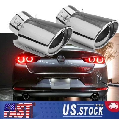Stainless Steel 2PCS Exhaust Pipe Tip Muffler 38-54mm For Kia Forte5 Foto 1 de 4