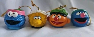 Lot 4 Sesame Street Ornaments Cookie Monster, Big Bird, Ernie, and Grover, - Picture 1 of 4