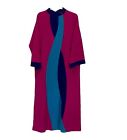 Vintage Vanity Fair Robe House Coat Dressing Gown Zip Front Velour Size Large