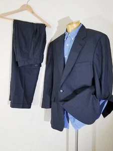 Traje Chaqueta De Colección Brooks Brothers Gris Carbón Rayas 2 Piezas 48L Pantalones W40 - Imagen 1 de 8