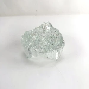 Vintage MCM L.E. Smith Reversible Crystal Ice Glass Candle Holder - Picture 1 of 14