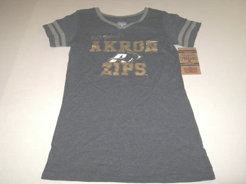 University of Akron Zips Let's Go Mascot Roo Team Shirt New! NWT Girls XS 4 5 Cover