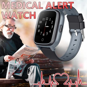 Medical Alert Watch for Seniors Elderly with SOS GPS Button Fall Detection - Picture 1 of 14