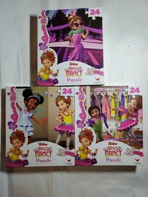 New 3 Disney Junior Fancy Nancy 24 Piece Puzzle Bundle Lot Set (9.1" x 10.3") - Image 1 of 4