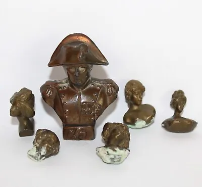 Bronze-Miniaturen Konvolut 6 Köpfe Und Büsten (u.a. Napoleon) • 1€