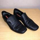 Women 6.5US Prada Leather Loafers Shoes Black 1/2
