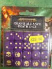 WARHAMMER AGE OF SIGMAR GRAND ALLIANCE DEATH DICE SET - NEW AND SEALED