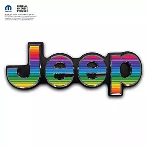 Jeep Emblem Overlay Decals - Rainbow - Picture 1 of 10