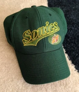 Vintage Seattle Supersonics Wool Hat Snapback Sonics Cap Twins OSFM - Picture 1 of 5